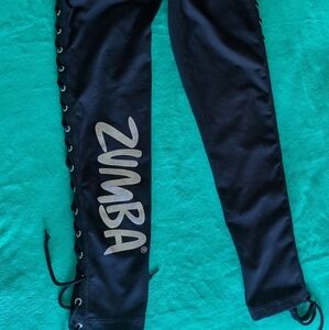Zumba Black Lace-Up Leggings